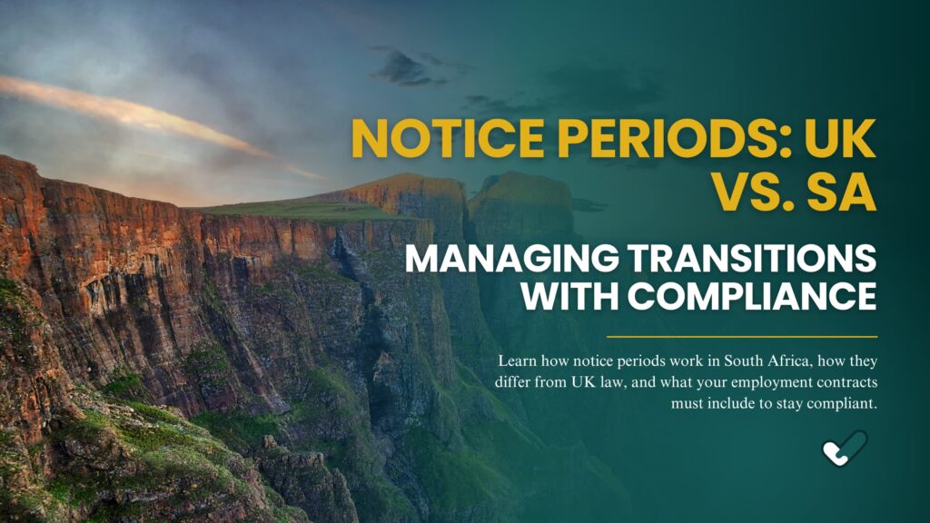 Notice periods in South Africa explained for UK and global employers