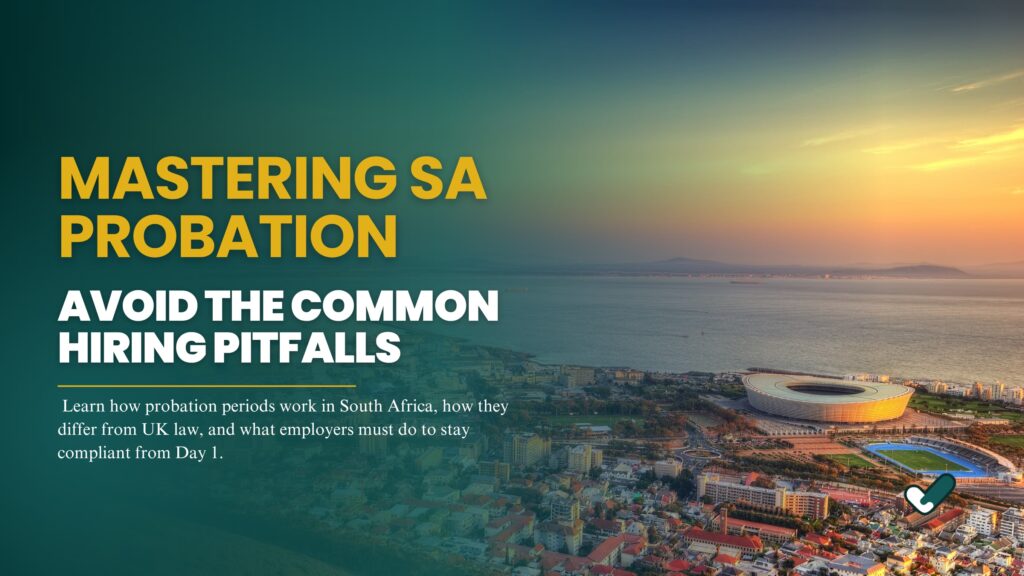 Probation periods in South Africa explained for global and UK employers